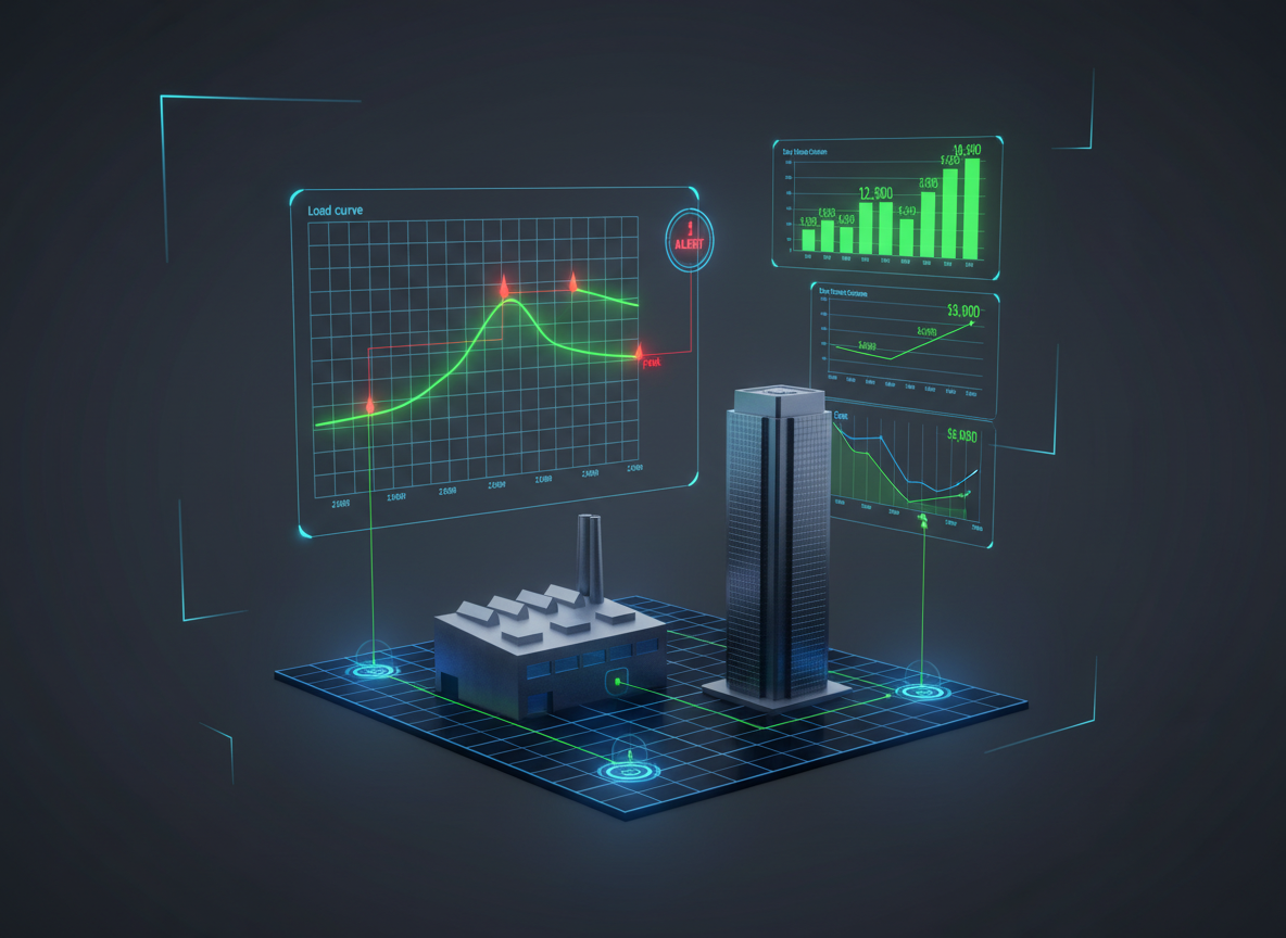 Electricity energy KPI dashboard - Wattnow Platform