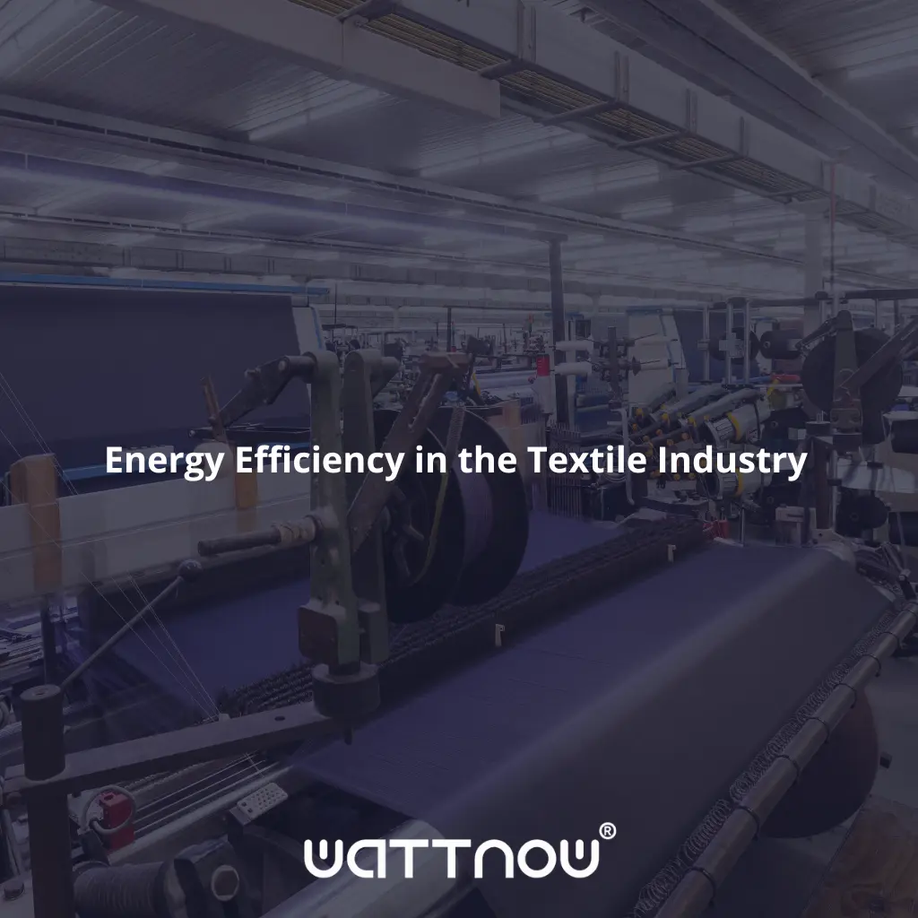 Industrial textile production line highlighting energy efficiency solutions for textile manufacturers.