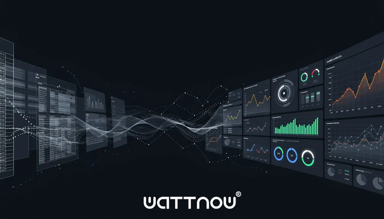 Tableau de bord énergétique temps réel avec graphiques de consommation électrique et indicateurs de performance énergétique (EnPI)