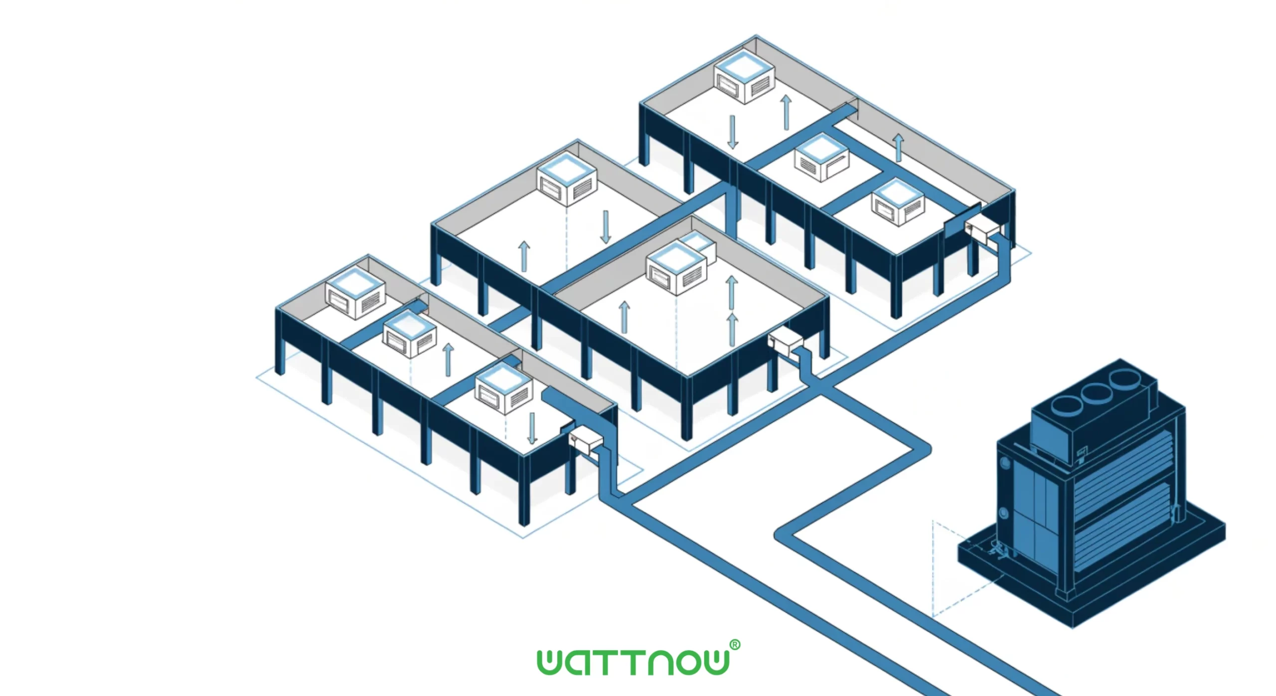 Chilled water cooling system diagram